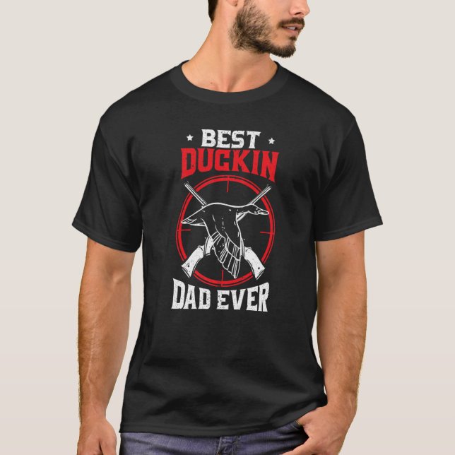 Camiseta Melhor Pai De Duckin Caça A Perda De Animais (Frente)