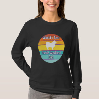 Camiseta Melhor Pai de Finnish Lapphund do Mundo