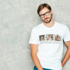 Camiseta Melhor Pai De Foto E Cinza De Colagem Moderna
