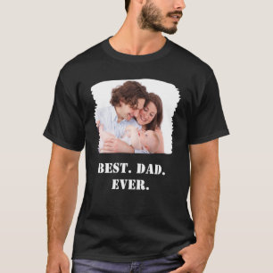 Camiseta Melhor Pai de Fotografias da Família Personalizada