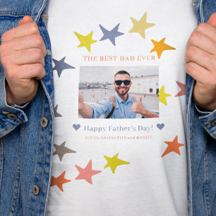 Camiseta Melhor pai de fotos do Dia de os pais personalizad