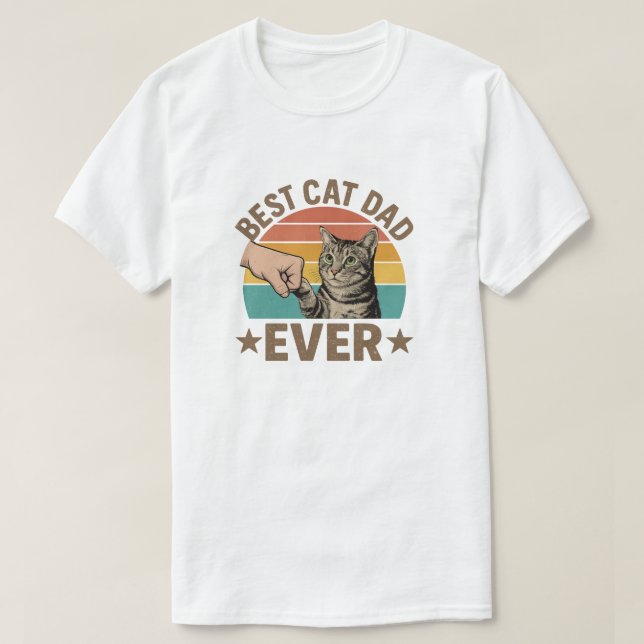 Camiseta melhor pai de gato  (Frente do Design)