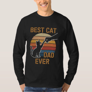 Camiseta Melhor Pai De Gato Alguma Vez Bump Fist Vintage Fu