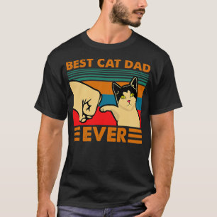 Camiseta Melhor Pai de Gato Alguma Vez Homens Vintage Bump