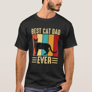 Camiseta Melhor Pai De Gato Alguma Vez Retro Vintage Funny 