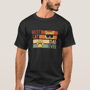 Camiseta Melhor Pai De Gato Alguma Vez Retroativo Com Vidro