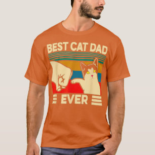 Camiseta Melhor Pai De Gato Alguma Vez Vintage Men Bump Dia