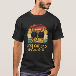 Camiseta Melhor Pai De Gato Alguma Vez Vintage Retro Cat Su