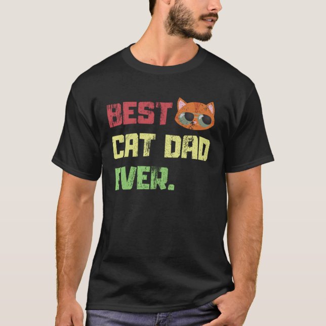 Camiseta Melhor Pai de Gato Angustiado (Frente)
