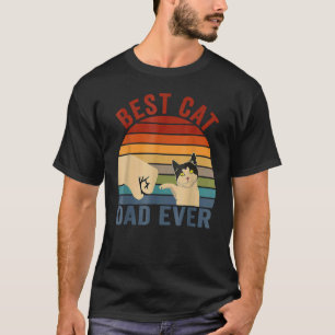 Camiseta Melhor Pai de Gato Antigo Já Existiu Bata o Punho