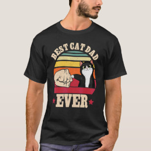 Camiseta Melhor Pai de Gato Antigo Já Existiu Bata Punho Di