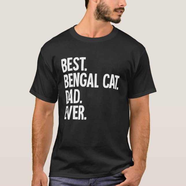Camiseta Melhor Pai de Gato Bengala Nunca (Frente)