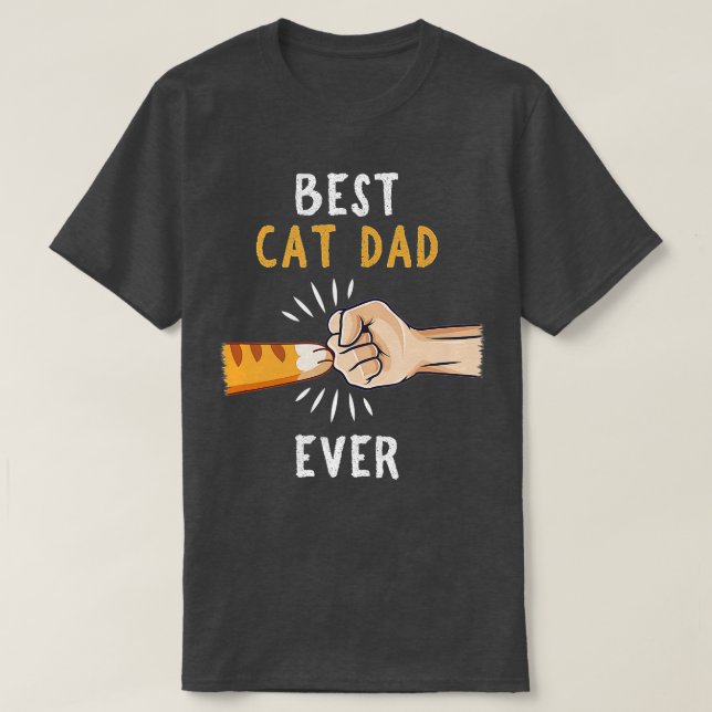 Camiseta Melhor Pai De Gato De Cachorro (Frente do Design)