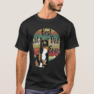 Camiseta Melhor Pai De Gato De Dia de os pais De Calico Eng