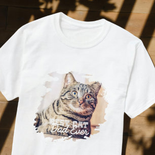 Camiseta Melhor Pai De Gato De Foto Legal De Grunge Moderno