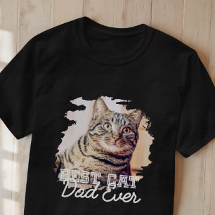 Camiseta Melhor Pai De Gato De Foto Legal De Grunge Moderno