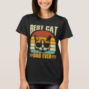 Camiseta Melhor Pai De Gato De Gama Única Alguma Vez Vintag