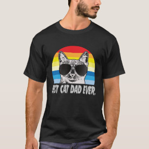 Camiseta Melhor Pai De Gato De Gama Única Alguma Vez Vintag