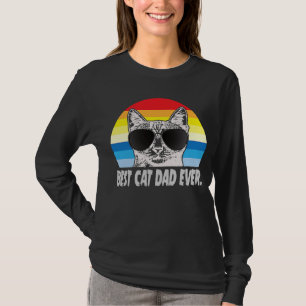 Camiseta Melhor Pai De Gato De Gama Única Alguma Vez Vintag