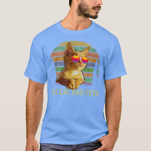 Camiseta Melhor Pai De Gato De Gato De Gatinho Retroativo E