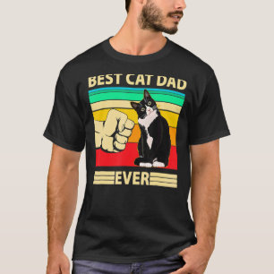 Camiseta Melhor Pai De Gato De Meninos Em Todos Os Pais De