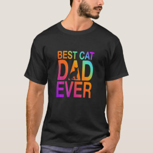Camiseta Melhor Pai De Gato De Mens Alguma Vez Vintage Para