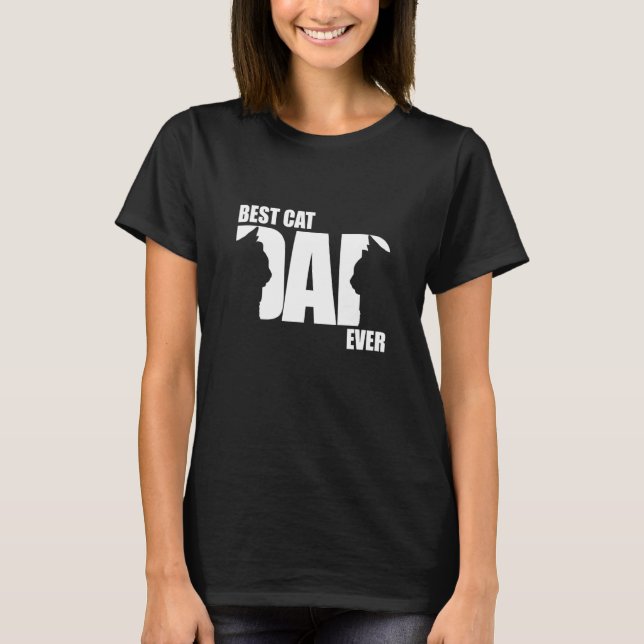 Camiseta Melhor Pai De Gato De Pai (Frente)