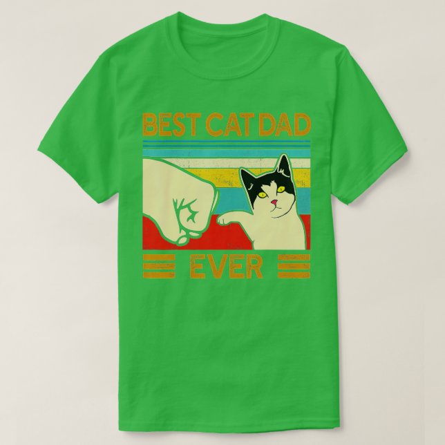 Camiseta Melhor Pai De Gato De Pai De Gato Engraçado Presen (Frente do Design)
