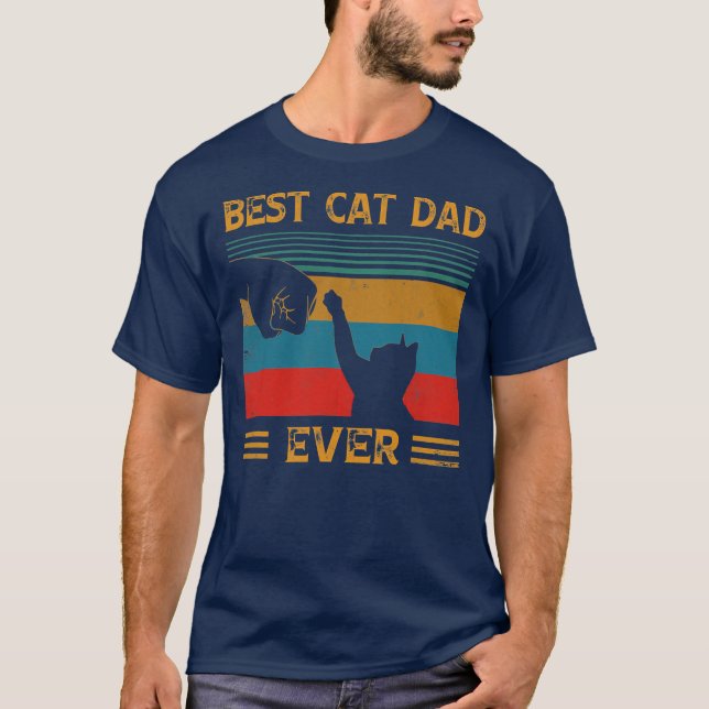 Camiseta Melhor Pai De Gato De Pai De Gato Engraçado Presen (Frente)