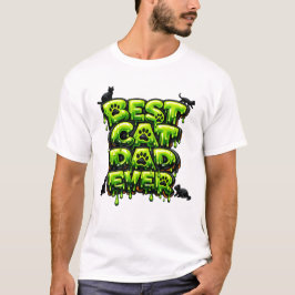 Camiseta Melhor Pai de Gato de Todos os Tempos Bold Design 