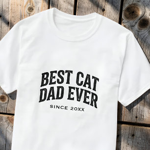 Camiseta Melhor Pai de Gato de Todos os Tempos Desde Ano Pe