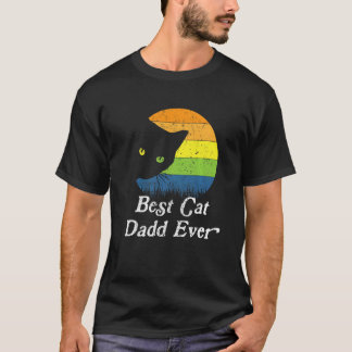 Camiseta Melhor Pai de Gato de Todos os Tempos Retro Estilo