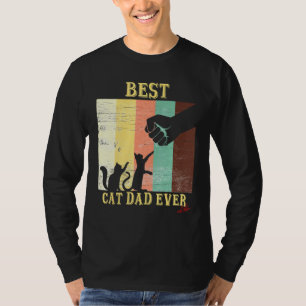 Camiseta Melhor Pai de Gato de Todos os Tempos Retro Vintag