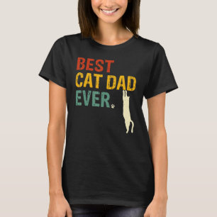 Camiseta Melhor Pai de Gato de Todos os Tempos Retro Vintag