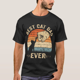 Camiseta Melhor Pai de Gato de Todos os Tempos Vintage Dia 