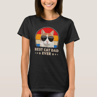 Camiseta Melhor Pai de Gato de Todos os Tempos Vintage Retr