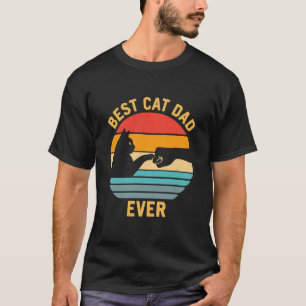 Camiseta Melhor Pai de Gato de Todos os Tempos Vintage Soco