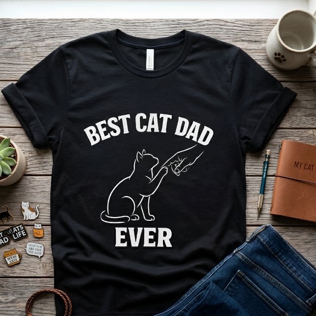 Camiseta Melhor Pai de Gato de Todos Presente Único para Am (Criador carregado)