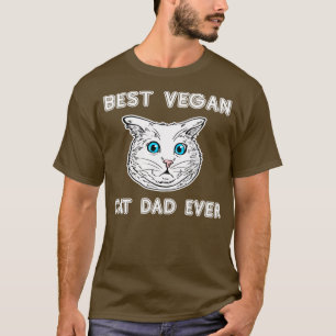 Camiseta Melhor Pai De Gato De Vegan Alguma Vez Dispersar P