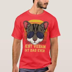 Camiseta Melhor Pai De Gato De Vegan Nunca