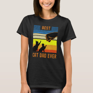 Camiseta Melhor Pai De Gato De Vintage - Pai De Gato De T