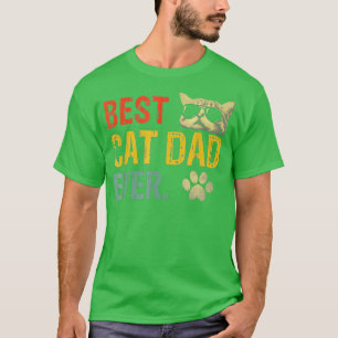 Camiseta Melhor Pai De Gato De Vintage Para O Pai De Gato D
