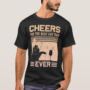 Camiseta Melhor Pai de Gato do Homem Parabéns Dia dos Pais 