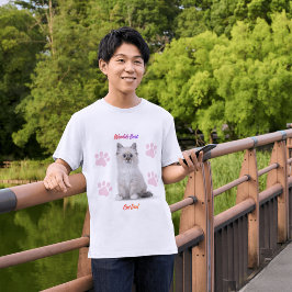 Camiseta Melhor Pai de Gato do Mundo Foto Simples Elegante