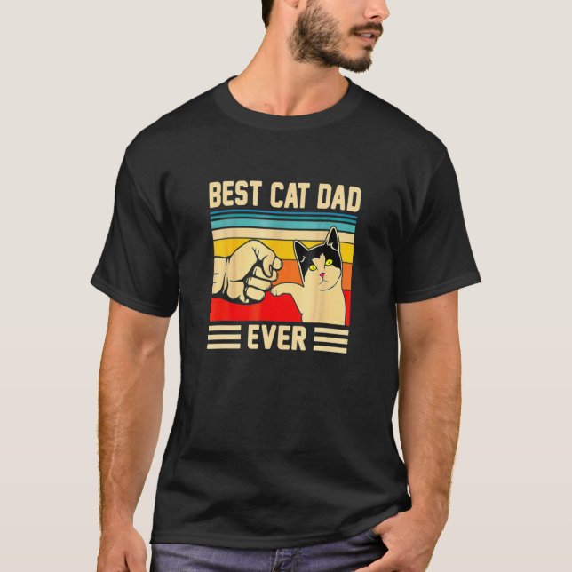 Camiseta Melhor Pai De Gato Do Pai Do Pai (Frente)