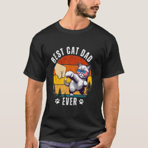 Camiseta Melhor Pai de Gato Engraçado Punho de Pata EUA Ban