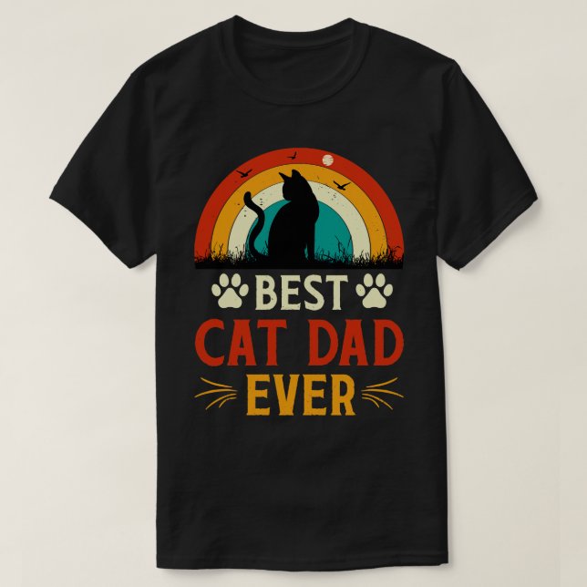Camiseta Melhor Pai De Gato Ever 1 (Frente do Design)