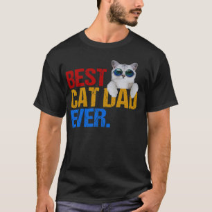 Camiseta Melhor Pai De Gato Já Divertido Proprietário De 