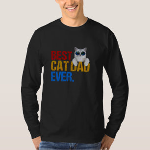 Camiseta Melhor Pai De Gato Já Divertido Proprietário De Ga