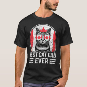 Camiseta Melhor Pai De Gato Já Mapeou Folha Canadá Dia Cana